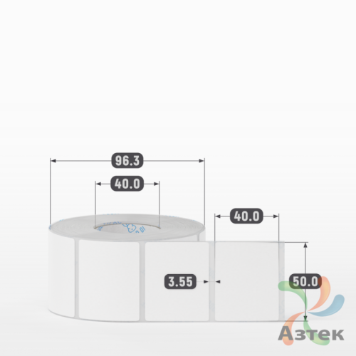 Этикетка самоклеящаяся 50х40 (рядов 1 по 1 000 шт) Transfer Vellum в рулоне, втулка 40 мм (к) IQ code 