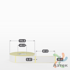 Термотрансферная этикетка 30х87 (рядов 1 по 700 шт) Полуглянец в рулоне, втулка 40 мм (к) IQ code