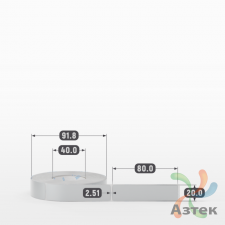 Этикетка самоклеящаяся 20х80 (рядов 1 по 500 шт) PET Matt Silver в рулоне, втулка 40 мм (к) IQ code