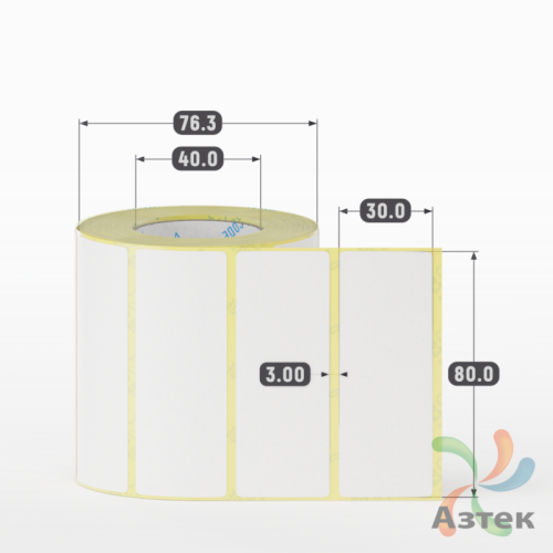Термоэтикетка ЭКО 80х30 (рядов 1 по 700 шт)  в рулоне, втулка 40 мм (к) IQ code