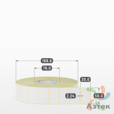 Термоэтикетка ТОП 50х30 (рядов 1 по 5 000 шт)  в рулоне, втулка 76 мм (к) IQ code