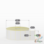 Термотрансферная этикетка 80х40 (рядов 1 по 5 000 шт) Полуглянец в рулоне, втулка 40 мм (к) IQ code