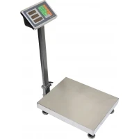 Весы МЕХЭЛЕКТРОН-М ВЭТ-150-20/50-1С-ДБСК (450*600) напольные товарные до 150 кг, нержавеющая сталь