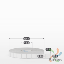 Этикетка самоклеящаяся 15х15 (рядов 1 по 5 000 шт) Полипропилен белый в рулоне, втулка 40 мм (к) IQ code 	
