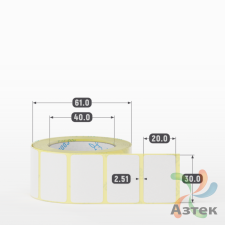 Термоэтикетка ТОП 30х20 (рядов 1 по 500 шт)  в рулоне, втулка 40 мм (к) IQ code