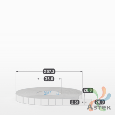Этикетка самоклеящаяся 20х20 (рядов 1 по 10 000 шт) Полипропилен матовый в рулоне, втулка 76 мм (к) IQ code