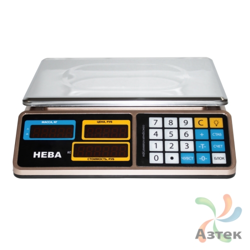 Весы Невские весы НВ-25-1.5-206 настольные торговые до 25 кг, нержавеющая сталь