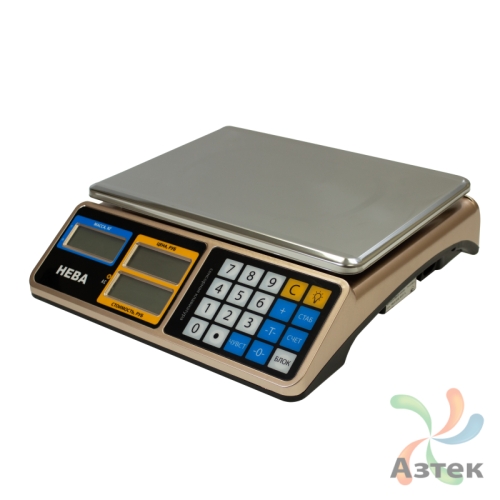 Весы Невские весы НВ-25-1.5-206ЖК настольные торговые до 25 кг, нержавеющая сталь