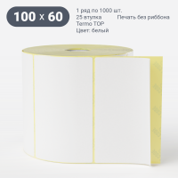 Термоэтикетка ТОП 100х60 (рядов 1 по 1 000 шт)  в рулоне, втулка 25 мм (к) IQ code