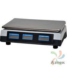 Весы МЕХЭЛЕКТРОН-М ВР4900-30-2Д-АБ 06 настольные торговые до 30 кг, нержавеющая сталь