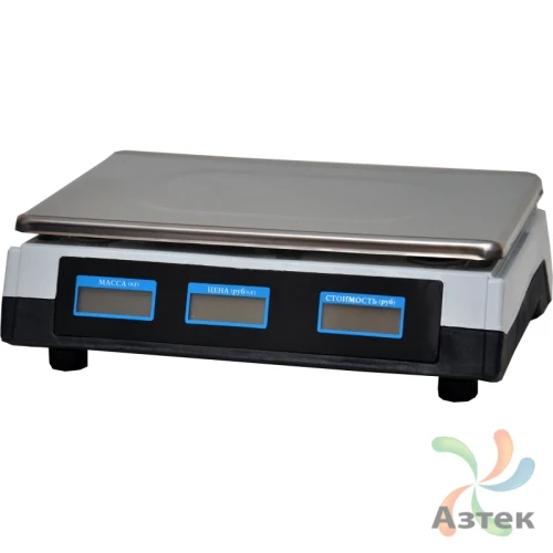 Весы МЕХЭЛЕКТРОН-М ВР4900-30-2Д-АБ 06 настольные торговые до 30 кг, нержавеющая сталь