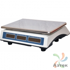Весы МЕХЭЛЕКТРОН-М ВР4900-15-2Д-ДБ 02 настольные торговые до 15 кг, нержавеющая сталь
