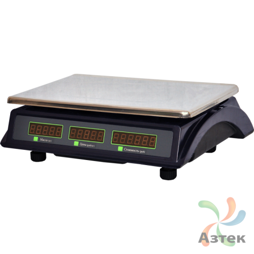 Весы МЕХЭЛЕКТРОН-М ВР4900-15-2Д-ДБ 10 настольные торговые до 15 кг, нержавеющая сталь