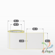 Термоэтикетка ТОП 58х60 (рядов 1 по 150 шт)  в рулоне, втулка 40 мм (к) IQ code