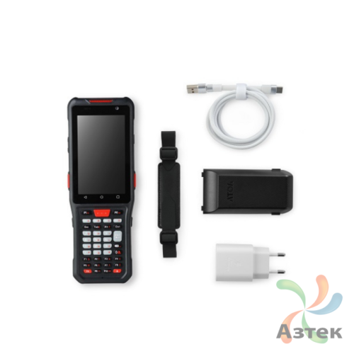 Терминал сбора данных Атол Smart F72i SE4770 Черный 64 Гб, 38 кл., ATOL OS (на базе AOSP 14), Bluetooth, WiFi, 4G, GPS, камера, кабель USB-С 2.0/OTG, блок питания