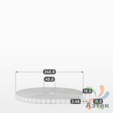 Этикетка самоклеящаяся круглая 15 мм (рядов 1 по 20 000 шт) Термополипропилен белый в рулоне, втулка 40 мм (к) IQ code