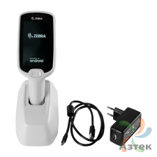 Терминал сбора данных Zebra PS20 Plus 2D 2D SE4710 белая 16 Гб, Android GMS, Bluetooth, WiFi, БП, камера, подставка, блок питания
