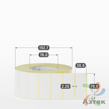 Термоэтикетка ЭКО 70х30 (рядов 1 по 3 000 шт)  в рулоне, втулка 76 мм (к) IQ code