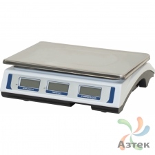 Весы МЕХЭЛЕКТРОН-М ВР4900-30-2Д-АБ 16 настольные торговые до 30 кг, нержавеющая сталь