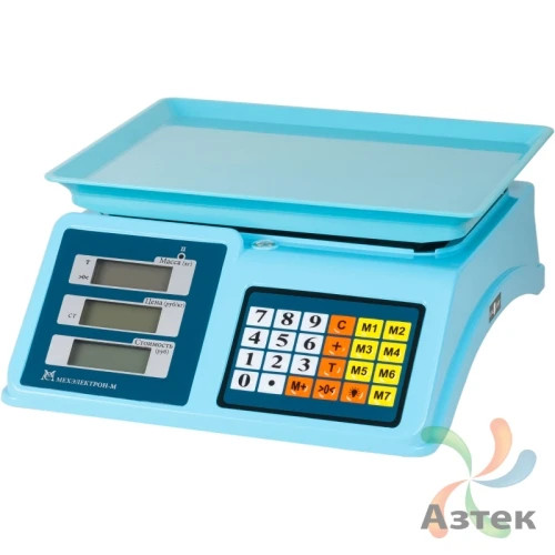 Весы МЕХЭЛЕКТРОН-М ВР4900-30-2Д-АБ 14 настольные торговые до 30 кг, пластик