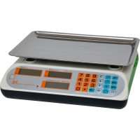 Весы МЕХЭЛЕКТРОН-М ВР4900-15-АБ 12 настольные торговые до 15 кг, нержавеющая сталь