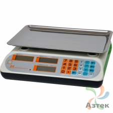 Весы МЕХЭЛЕКТРОН-М ВР4900-30-АБ 12 настольные торговые до 30 кг, нержавеющая сталь