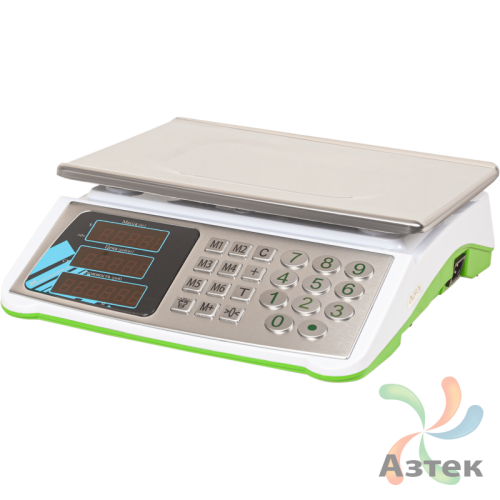 Весы МЕХЭЛЕКТРОН-М ВР4900-30-2Д-ДБ 04 настольные торговые до 30 кг, нержавеющая сталь