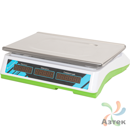 Весы МЕХЭЛЕКТРОН-М ВР4900-30-2Д-ДБ 04 настольные торговые до 30 кг, нержавеющая сталь