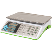 Весы МЕХЭЛЕКТРОН-М ВР4900-15-2Д-АБ 04 настольные торговые до 15 кг, нержавеющая сталь