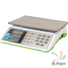 Весы МЕХЭЛЕКТРОН-М ВР4900-30-2Д-АБ 04 настольные торговые до 30 кг, нержавеющая сталь