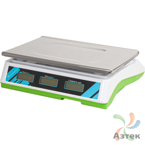 Весы МЕХЭЛЕКТРОН-М ВР4900-30-2Д-АБ 04 настольные торговые до 30 кг, нержавеющая сталь