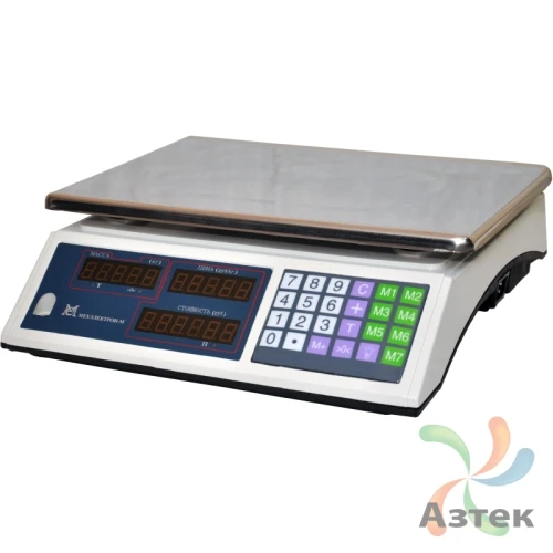 Весы МЕХЭЛЕКТРОН-М ВР4900-6-ДБ 02 настольные торговые до 6 кг, нержавеющая сталь