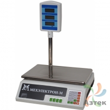 Весы МЕХЭЛЕКТРОН-М ВР4900-30-2Д-САБ 05 настольные торговые до 30 кг, нержавеющая сталь