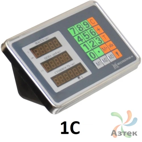 Весы МЕХЭЛЕКТРОН-М ВЭТ-1-1000П-1С-ДБЖ (1,2м*2м) напольные животноводческие до 1 000 кг, нержавеющая сталь