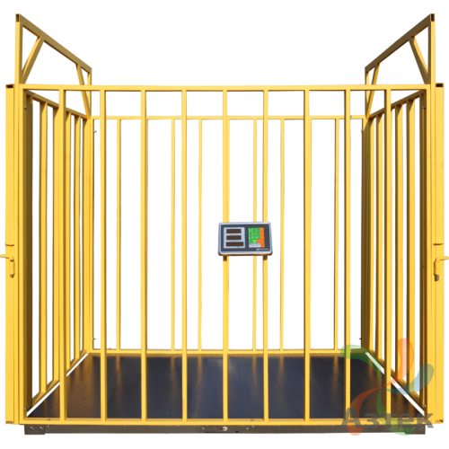 Весы МЕХЭЛЕКТРОН-М ВЭТ-1-1000П-1С-ДБЖ (1,2м*2м) напольные животноводческие до 1 000 кг, нержавеющая сталь