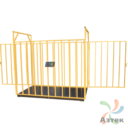 Весы МЕХЭЛЕКТРОН-М ВЭТ-1-1000П-1С-ДБЖ (1,2м*2м) напольные животноводческие до 1 000 кг, нержавеющая сталь