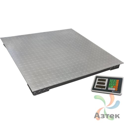 Весы МЕХЭЛЕКТРОН-М ВЭТ-1-1000П-1С-ДБ (1м*1м) напольные промышленные до 1 000 кг, нержавеющая сталь