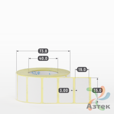 Термоэтикетка ЭКО 35х19 (рядов 1 по 1 000 шт)  в рулоне, втулка 40 мм (к) IQ code