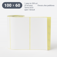 Термоэтикетка ЭКО 100х60 (рядов 1 по 200 шт)  в рулоне, втулка 25 мм (к) IQ code
