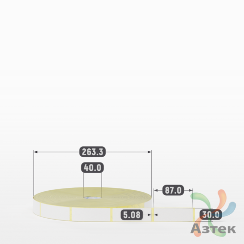 Термоэтикетка ТОП 30х87 (рядов 1 по 4 000 шт)  в рулоне, втулка 40 мм (к) IQ code