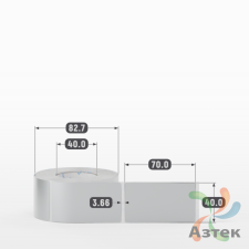 Этикетка самоклеящаяся 40х70 (рядов 1 по 500 шт) PET Matt Silver в рулоне, втулка 40 мм (к) IQ code