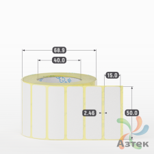 Этикетка самоклеящаяся 50х15 (рядов 1 по 1 000 шт) Termo TOP deep freeze в рулоне, втулка 40 мм (к) IQ code