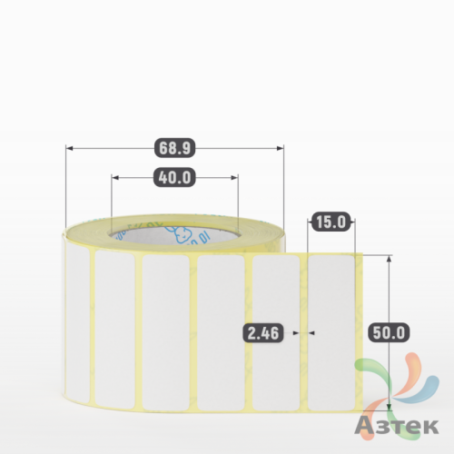 Этикетка самоклеящаяся 50х15 (рядов 1 по 1 000 шт) Termo TOP deep freeze в рулоне, втулка 40 мм (к) IQ code