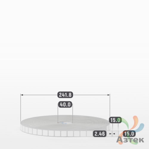 Этикетка самоклеящаяся 15х15 (рядов 1 по 20 000 шт) Полипропилен матовый в рулоне, втулка 40 мм (к) IQ code