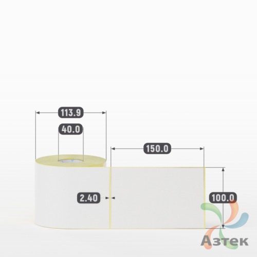 Этикетка самоклеящаяся 100х150 (рядов 1 по 400 шт) Termo TOP deep freeze в рулоне, втулка 40 мм (к) IQ code