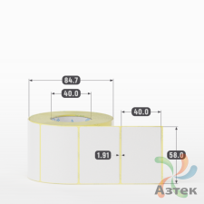 Этикетка самоклеящаяся 58х40 (рядов 1 по 700 шт) Termo TOP deep freeze в рулоне, втулка 40 мм (к) IQ code
