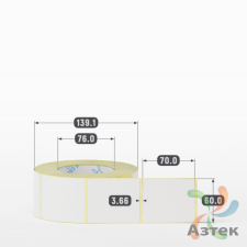 Этикетка самоклеящаяся 60х70 (рядов 1 по 1 000 шт) Termo TOP deep freeze в рулоне, втулка 76 мм (к) IQ code