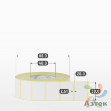 Термоэтикетка ЭКО 30х20 (рядов 1 по 1 500 шт)  в рулоне, втулка 40 мм (к) IQ code