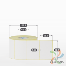 Термоэтикетка ТОП 70х45 (рядов 1 по 1 000 шт)  в рулоне, втулка 40 мм (к) IQ code