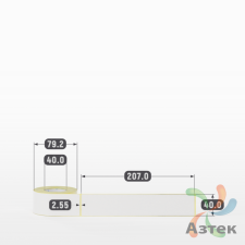 Термоэтикетка ЭКО 40х207 (рядов 1 по 120 шт)  в рулоне, втулка 40 мм (к) IQ code